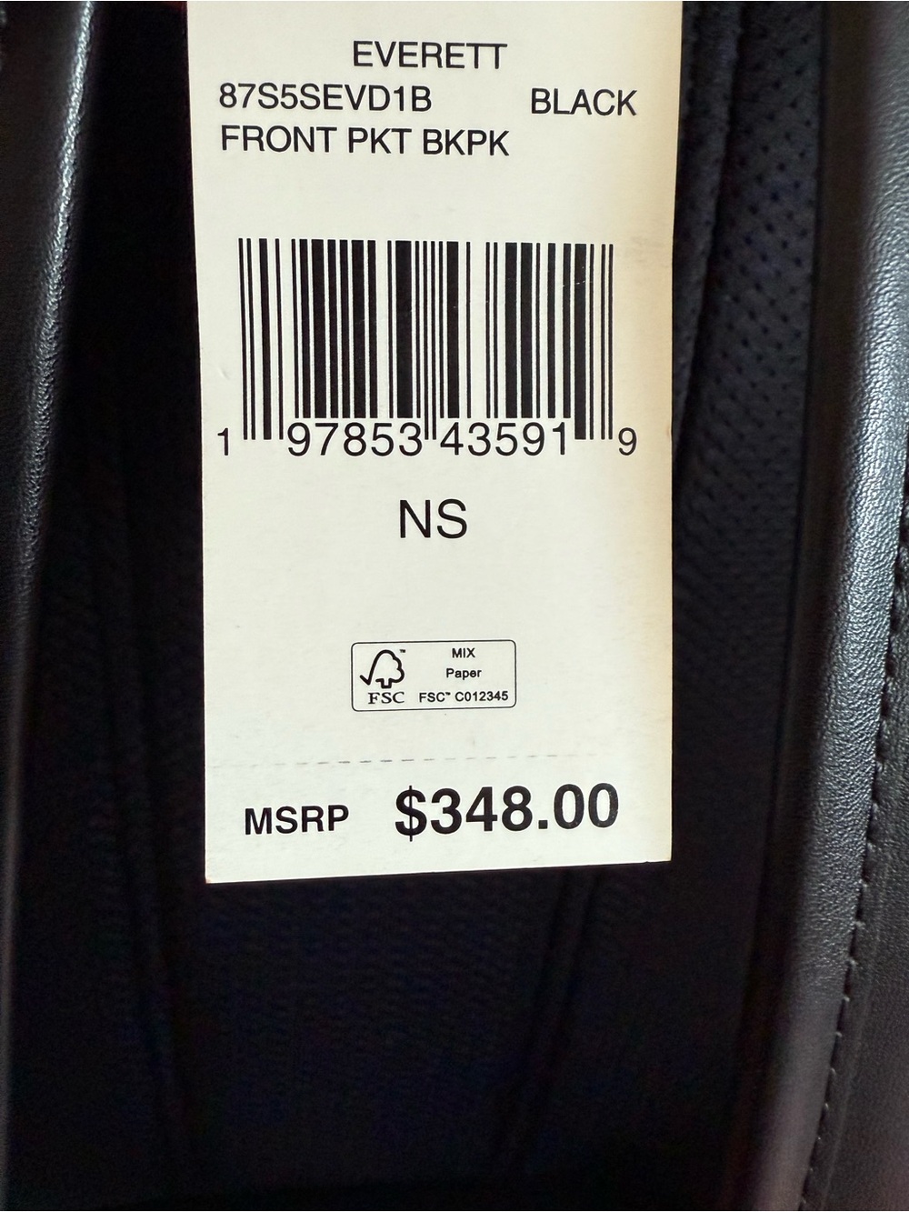 MICHAEL KORS EVERETT Backpack Front Unisex Black MK Logo Leather Laptop New Trip - Picture 11 of 13
